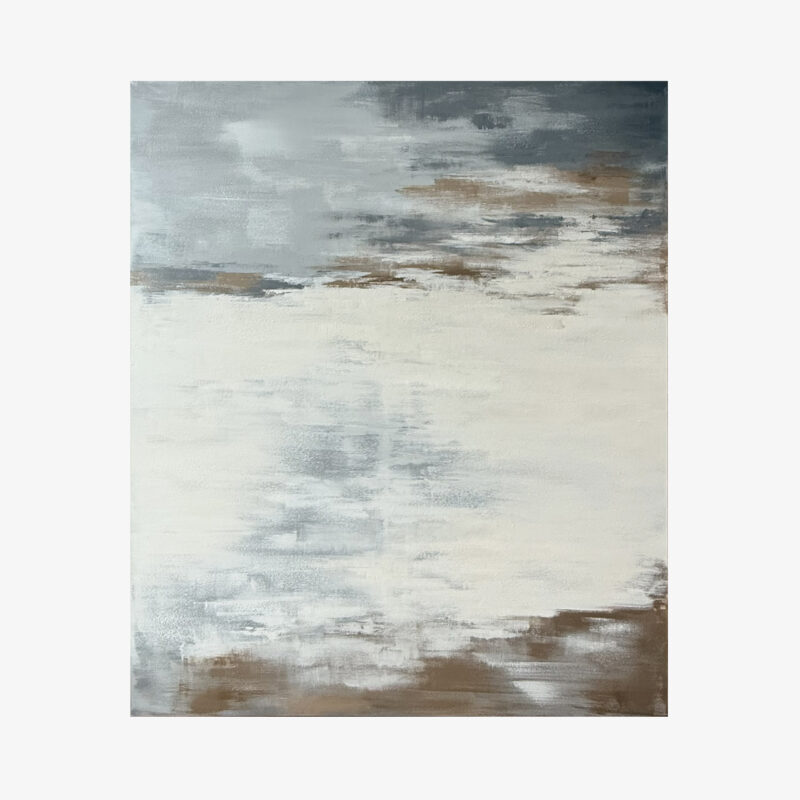 Obraz "Japandi-26" Format 100x120cm. Japandi 25 - obraz inspirowany spokojem natury, subtelnym światłem i harmonią prostych form. Delikatne przejścia szarości, beżu i ciepłych brązów tworzą kompozycję pełną ciszy, oddechu i równowagi. To praca, która idealnie odnajduje się we wnętrzach w stylu japandi, modern minimal i soft organic - tam, gdzie liczy się naturalność, przestrzeń i ponadczasowy spokój szare akcenty szary obraz z brązami